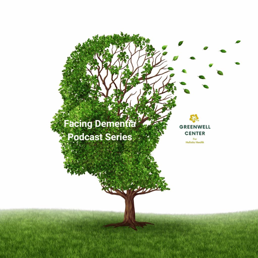 tree in the shape of a head with leaves blowing off the back of the head, on a field of grass