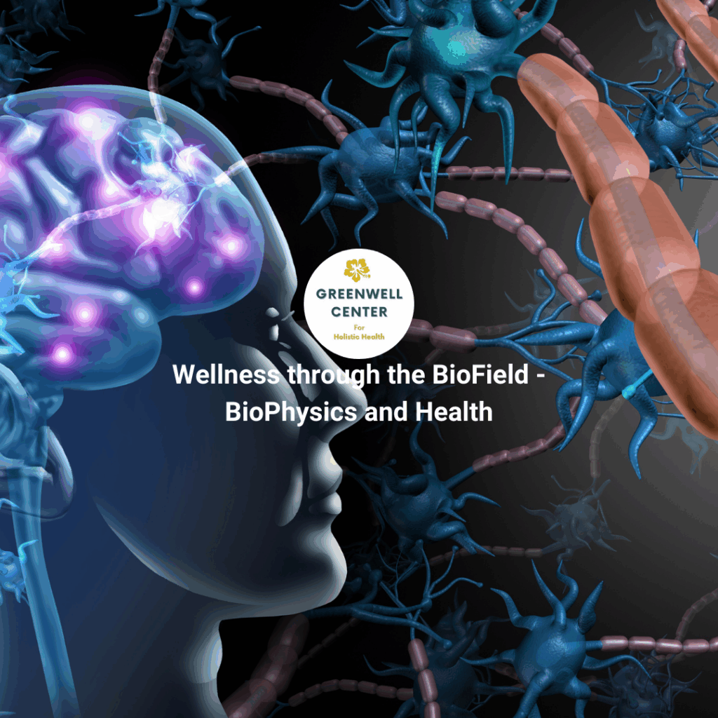Picture of healthy brain and cells with title and graphic