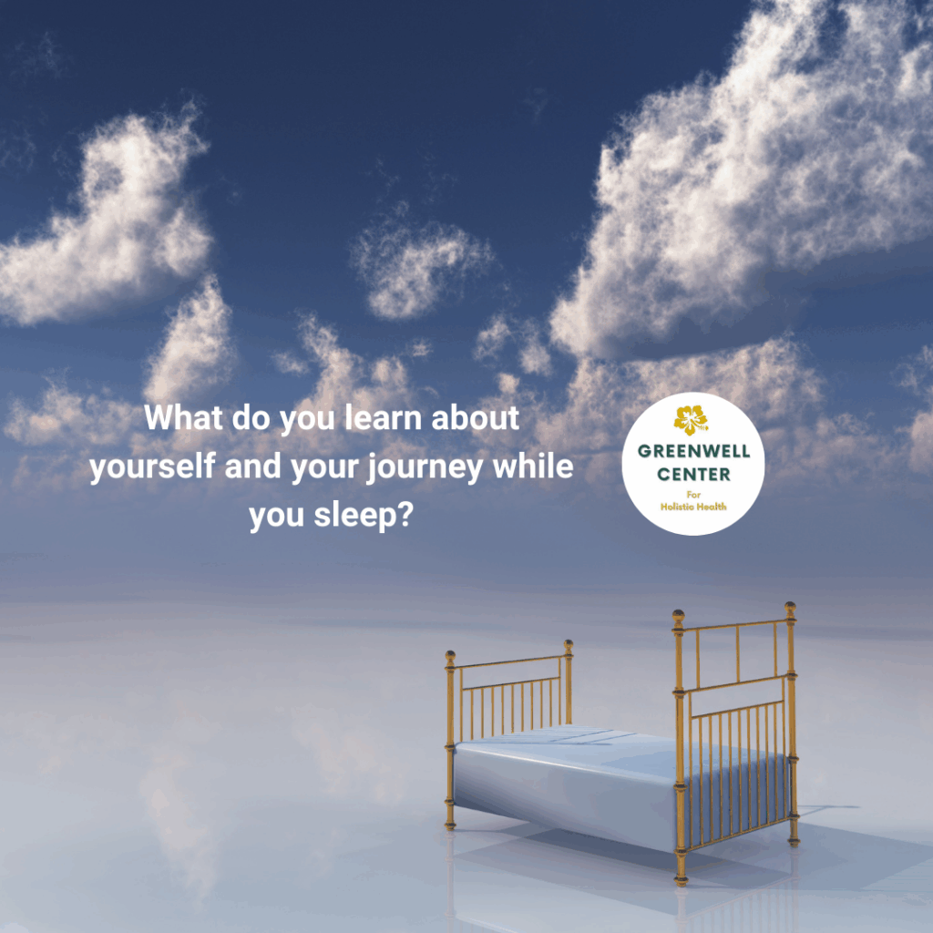 bed floating on clouds