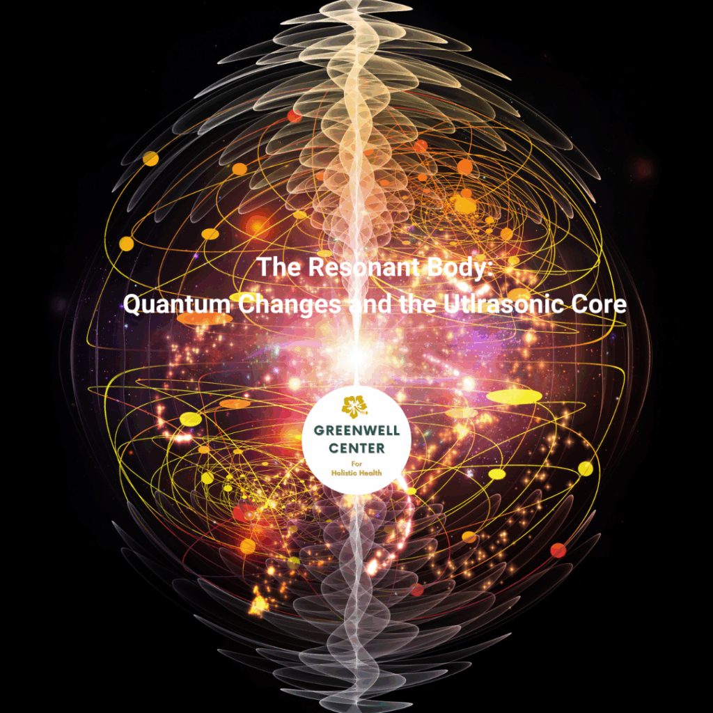 Quantum energy picture with a core of light up and down the center