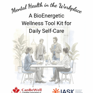 World Mental Health Day 2025 Cover for Mental Health in the Workplace - a cartoon of 4 people sitting at a table talking