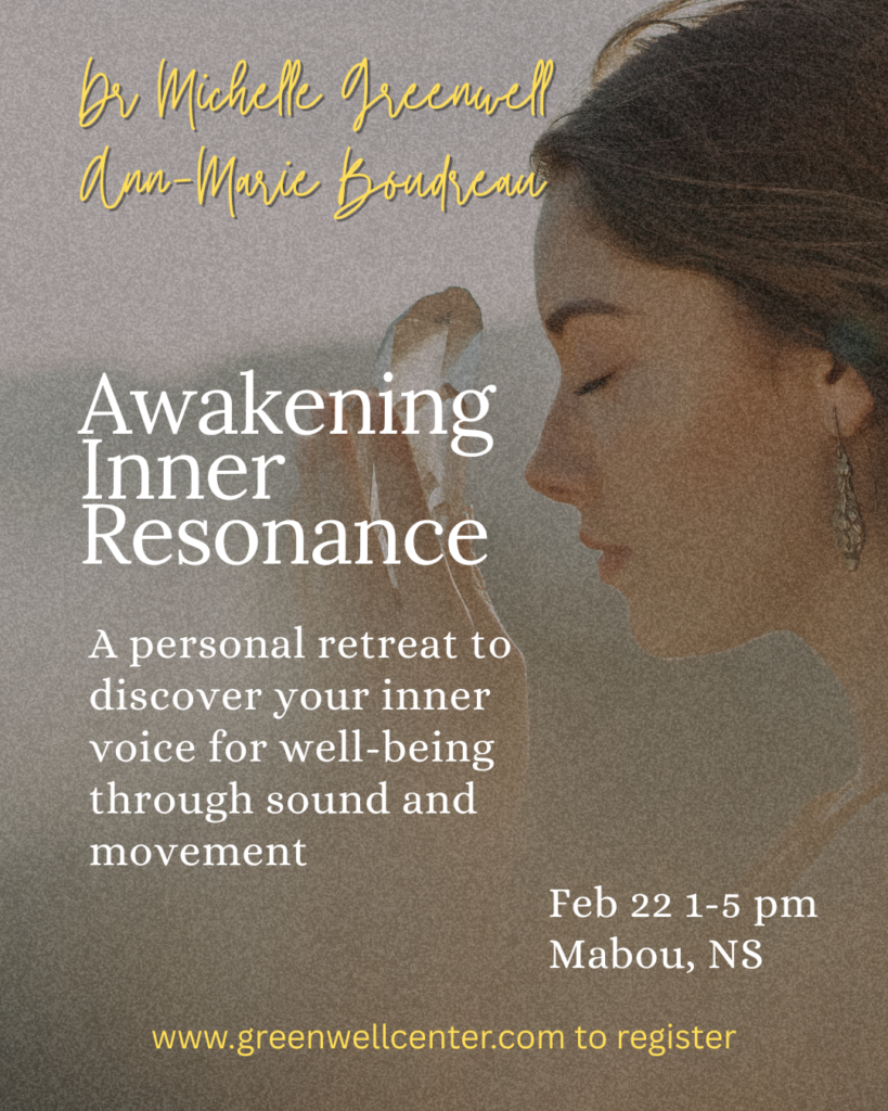 Woman holding a crystal, poster for event