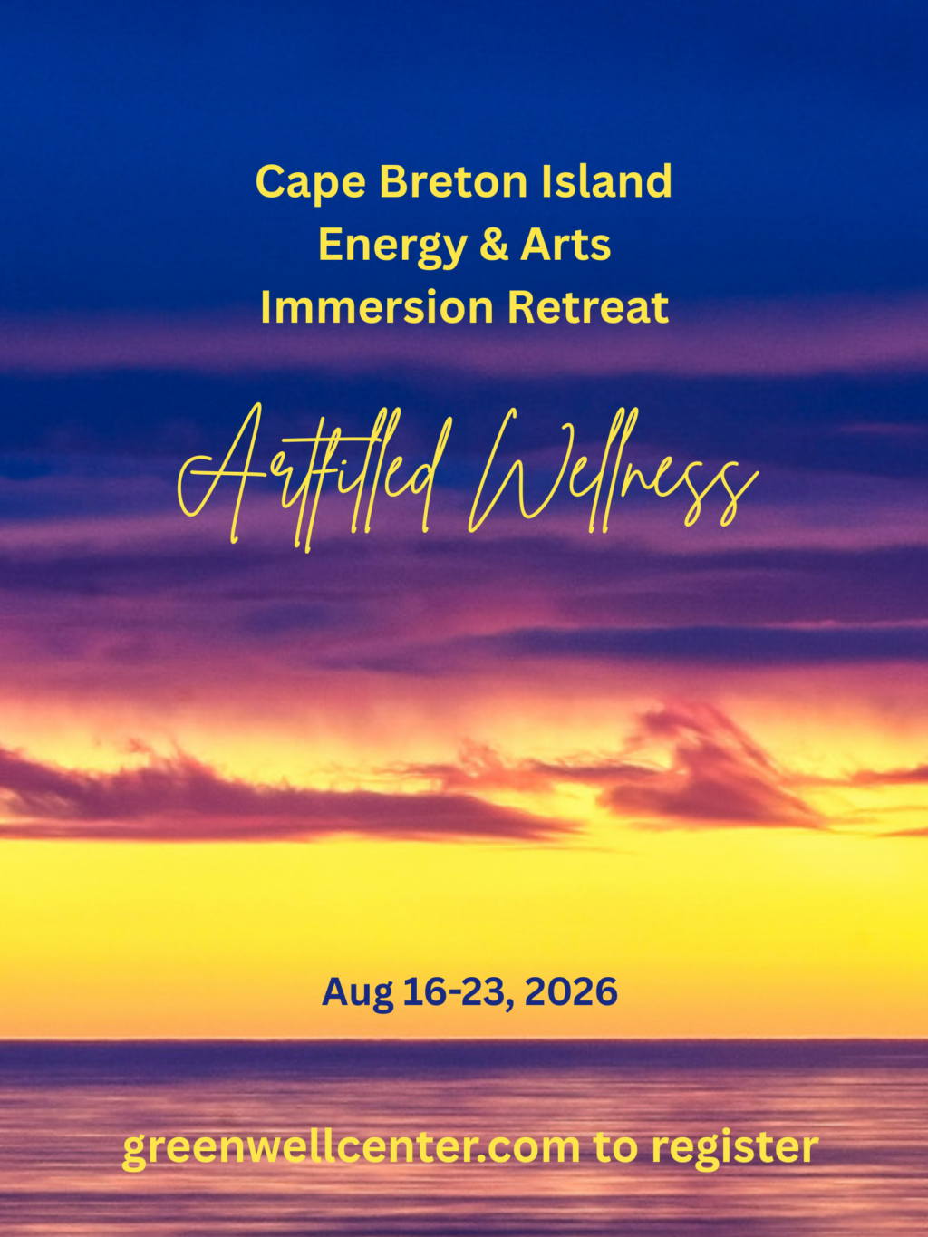 Cape Breton Sunset over the ocean