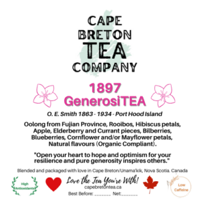 tea label with ingredients