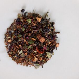 herbs for tea in a circle