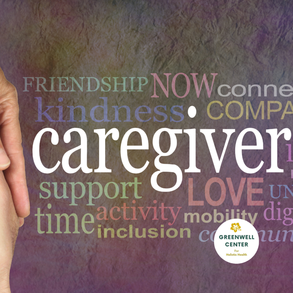 sign with words beginning with caregiver, support, love, connection, compassion etc.